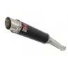 Yamaha YZF600R YZF 600 Thundercat Tube de raccord et Silencieux Rond GP Style Noir En Inox 350mm