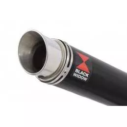 YZF-R 125 2008 - 2013 Passage Bas Diamètre XL Ligne complète & Silencieux Rond GP Style Noir En Inox 350mm