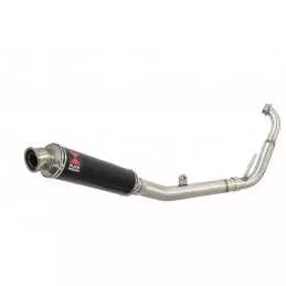 YZF-R 125 2008 - 2013 Passage Bas Diamètre XL Ligne complète & Silencieux Rond Noir En Inox 350mm