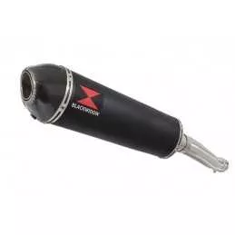 YZF750R YZF750 Tube de raccord et Silencieux Ovale Noir En Inox + Canule En Carbone BC40V 400mm