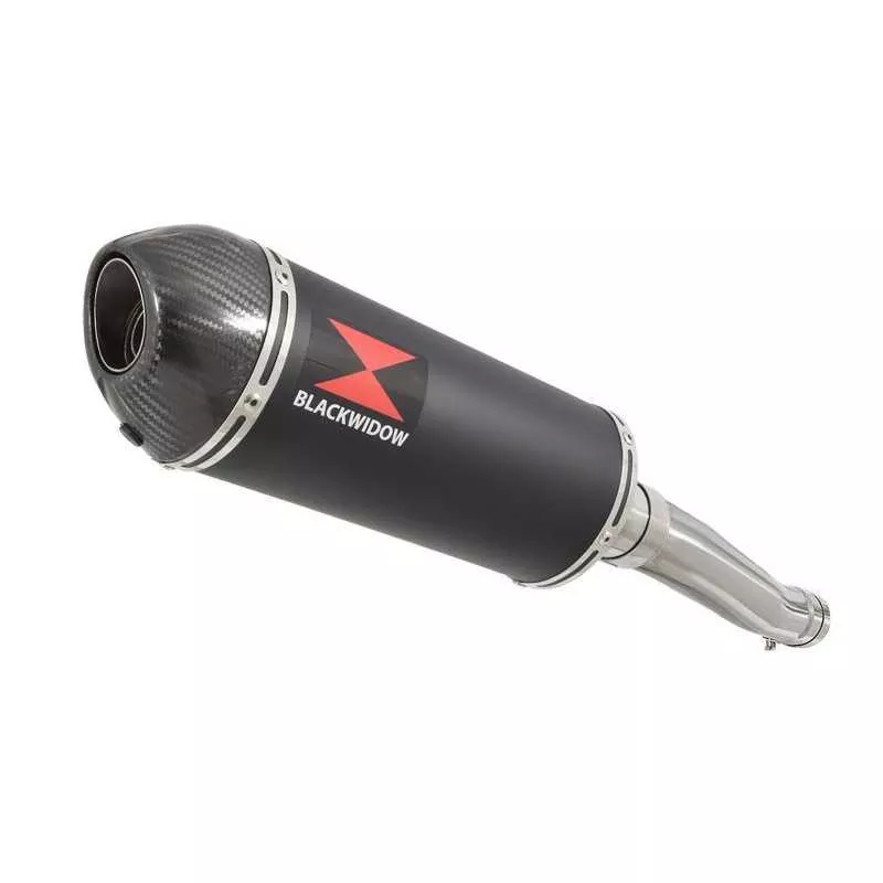YZF750R YZF750 Tube de raccord et Silencieux Ovale Noir En Inox + Canule En Carbone 300BT 300mm