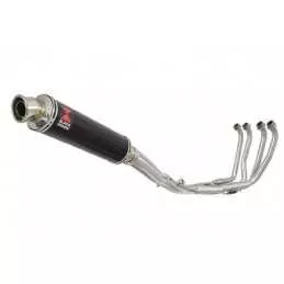 Yamaha YZF600R YZF 600 Thundercat Ligne complète & Silencieux Rond Noir En Inox 350mm