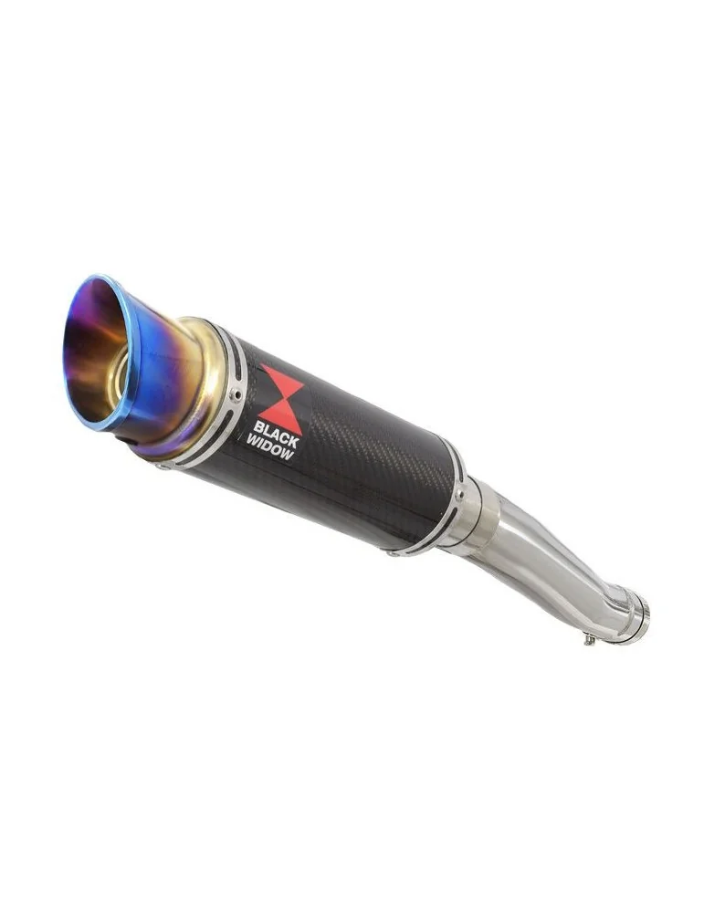 YZF750R YZF750 Tube de raccord et Silencieux GP Rond En Carbone + Canule en Inox Anodisé CL23R 230mm