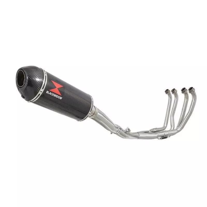 Yamaha YZF600R YZF 600 Thundercat Ligne complètes & Ovale En Carbone Silencieux + Carbon Tip 300mm