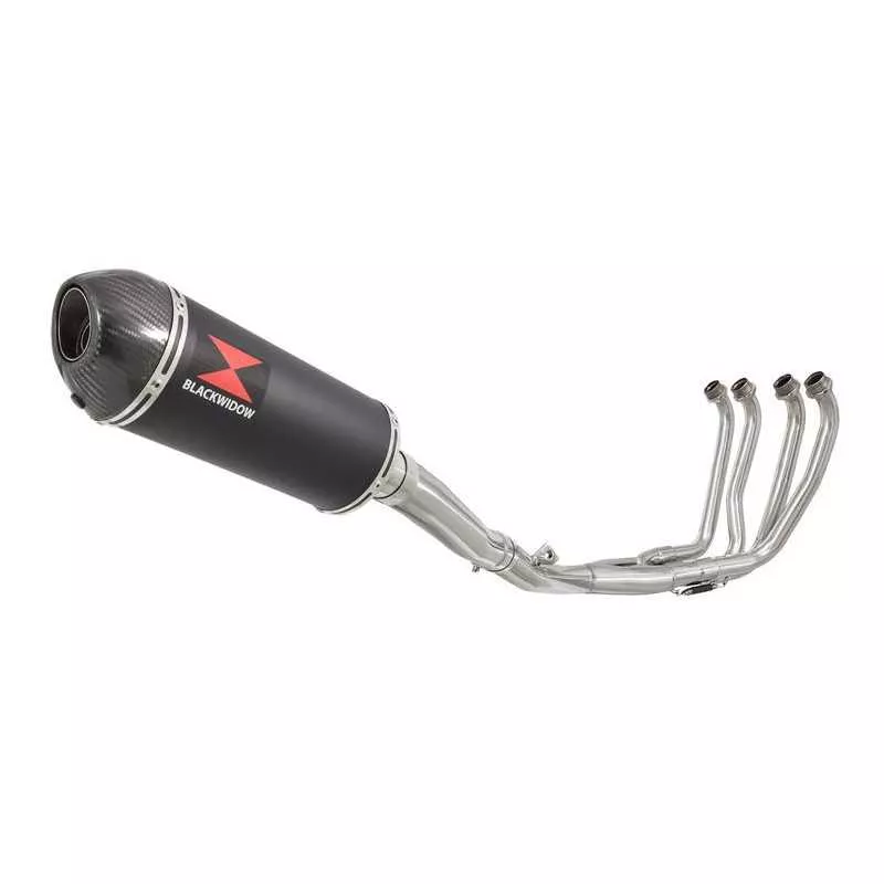 Yamaha YZF600R YZF 600 Thundercat Ligne complètes & Ovale Noir Silencieux En Inox + En Carbone Tip 300mm