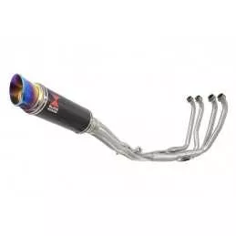 Yamaha YZF600R YZF 600 Thundercat Ligne complètes & Silencieux GP Rond En Carbone + Blue En Inox Tip 230mm