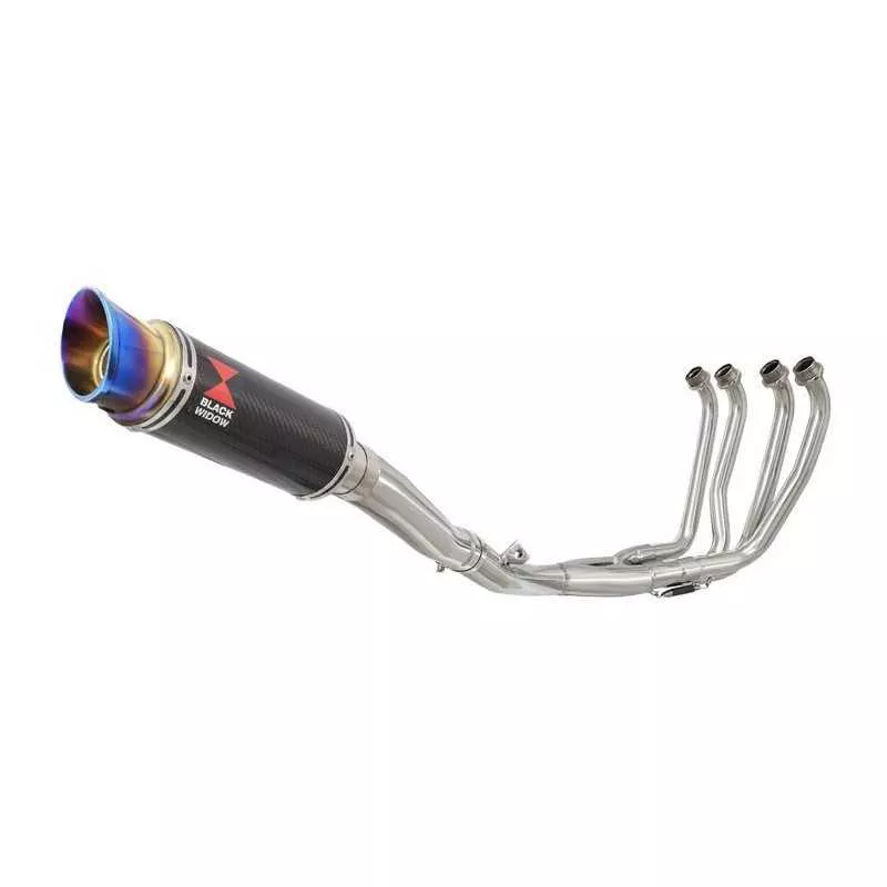 Yamaha YZF600R YZF 600 Thundercat Ligne complètes & Silencieux GP Rond En Carbone + Blue En Inox Tip 230mm