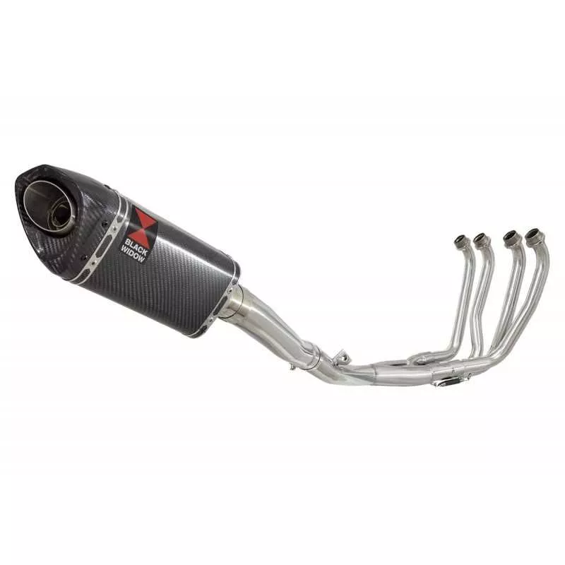 Yamaha YZF600R YZF 600 Thundercat Ligne complètes & Tri Silencieux Ovale En Carbone + Carbon Tip 250mm