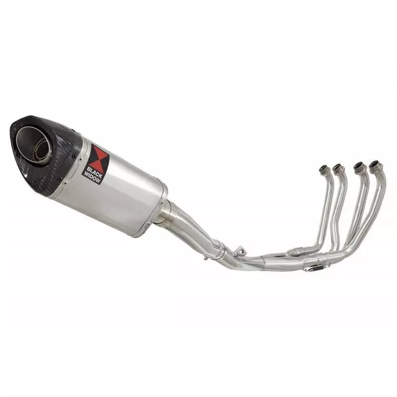 Yamaha YZF600R YZF 600 Thundercat Ligne complètes & Tri Ovale Steel Silencieux + Carbon Tip 250mm
