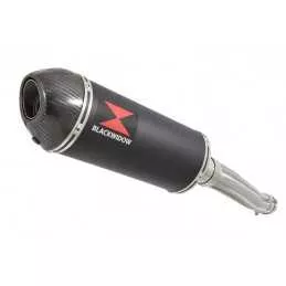 Yamaha YZF600R YZF 600 Thundercat Tube de raccord et Silencieux Ovale Noir En Inox + Canule En Carbone 300mm