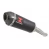 Yamaha YZF600R YZF 600 Thundercat Tube de raccord et Silencieux Ovale Noir En Inox + Canule En Carbone 300mm