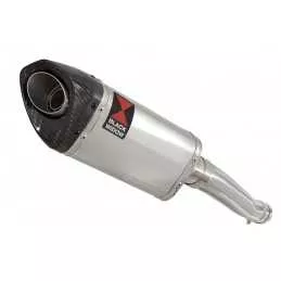 Yamaha YZF600R YZF 600 Thundercat Tube de raccord et Silencieux Tri Ovale en Inox + Canule en Carbone 250mm