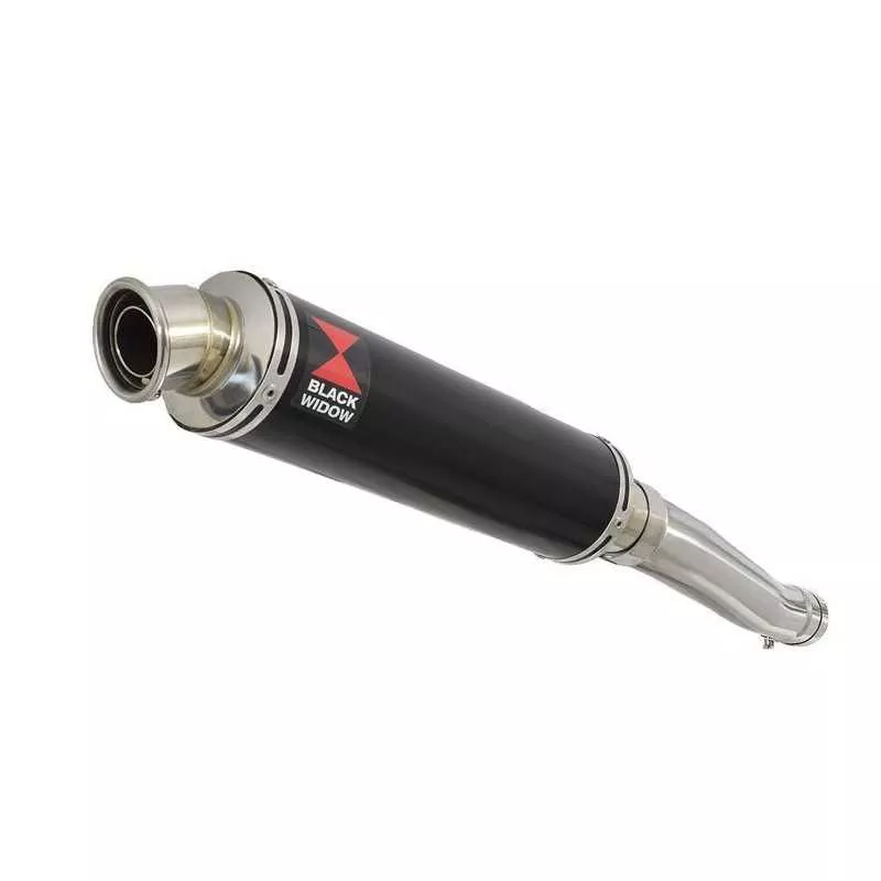 Yamaha YZF600R YZF 600 Thundercat Tube de raccord et Silencieux Rond Noir En Inox 350mm