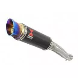 Yamaha YZF600R YZF 600 Thundercat Tube de raccord et Silencieux GP Rond En Carbone + Canule En Inox Anodisé 230mm