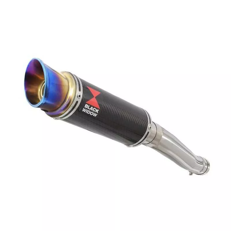 Yamaha YZF600R YZF 600 Thundercat Tube de raccord et Silencieux GP Rond En Carbone + Canule En Inox Anodisé 230mm
