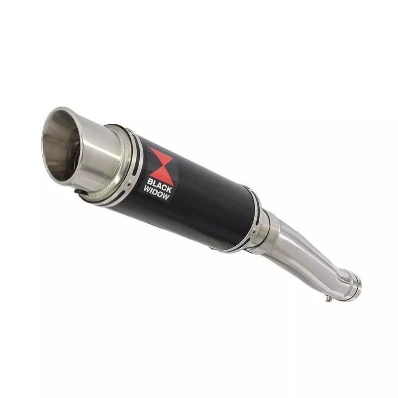 Yamaha YZF600R YZF 600 Thundercat Tube de raccord et Silencieux Rond GP Style Noir En Inox 230mm