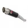 Yamaha YZF600R YZF 600 Thundercat Tube de raccord et Silencieux Rond GP Style Noir En Inox 230mm