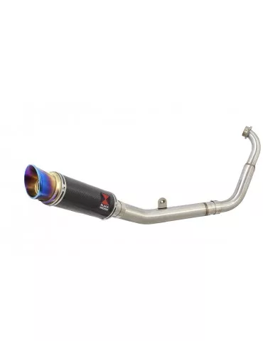 YZF-R 125 2014 - 2017 Passage Bas Diamètre XL Ligne complète & Silencieux GP Rond En Carbone + Canule En Inox Anodisé 230mm