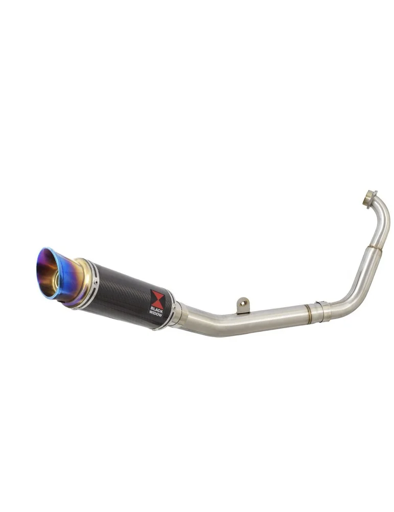 YZF-R 125 2014 - 2017 Passage Bas Diamètre XL Ligne complète & Silencieux GP Rond En Carbone + Canule En Inox Anodisé 230mm