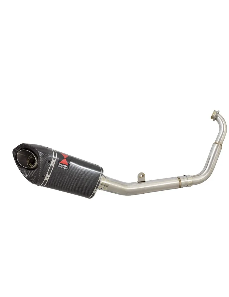 YZF-R 125 2014 - 2018 Passage Bas Diamètre XL Ligne complète & Silencieux Tri Ovale En Carbone 250mm