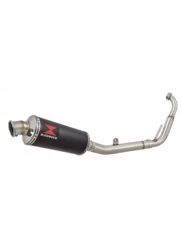 YZF-R 125 2008 - 2013 Passage Bas Diamètre XL Ligne complète & Silencieux Rond Noir En Inox 300mm