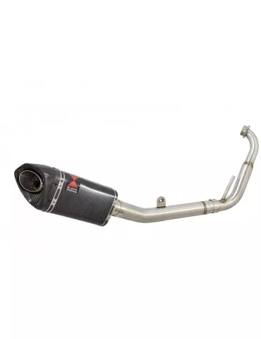 YZF-R 125 2008 - 2013 Passage Bas Diamètre XL Ligne complète & Silencieux Tri Ovale En Carbone 250mm