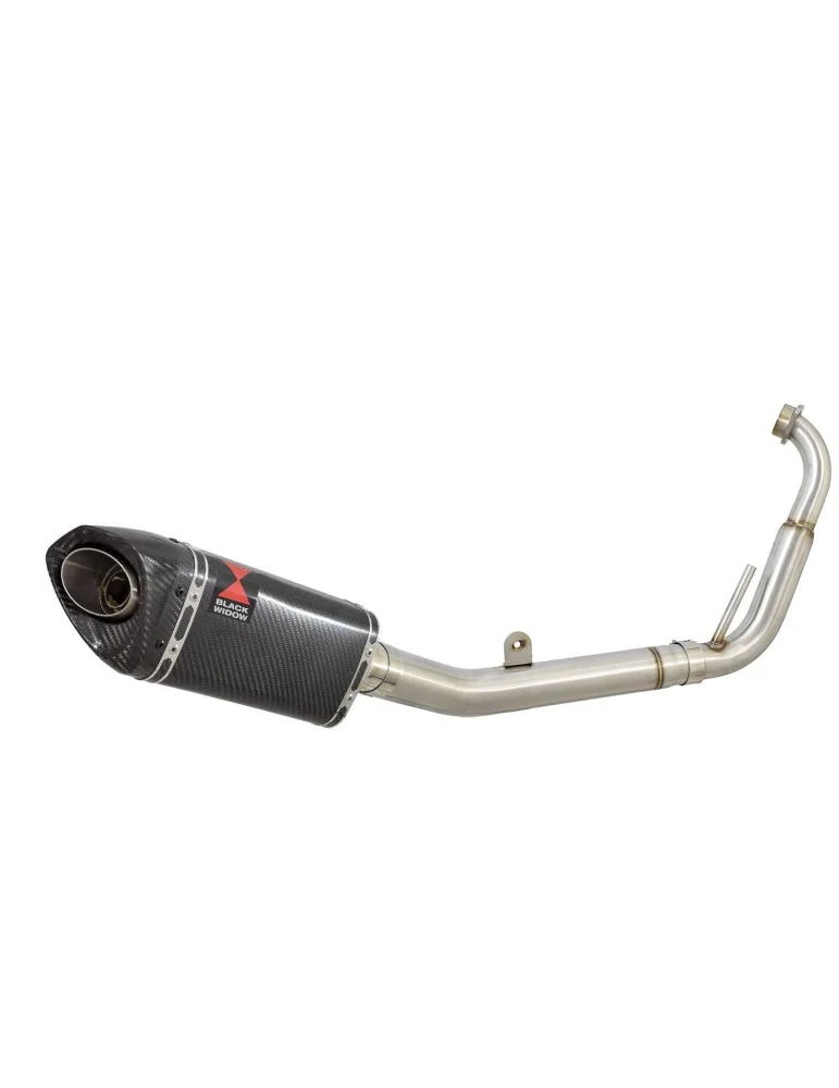 YZF-R 125 2008 - 2013 Passage Bas Diamètre XL Ligne complète & Silencieux Tri Ovale En Carbone 250mm