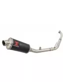 YZF-R 125 2008 - 2013 Passage Bas Diamètre XL Ligne complète & Silencieux Ovale Noir En Inox 300mm
