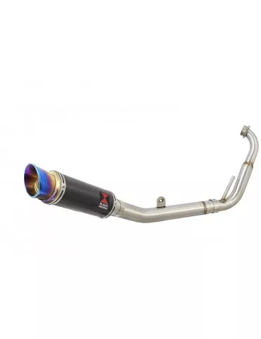YZF-R 125 2008 - 2013 Passage Bas Diamètre XL Ligne complète & Silencieux GP Rond En Carbone + Canule En Inox Anodisé 230mm