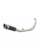 YZF-R 125 2008 - 2013 Passage Bas Diamètre XL Ligne complète & Silencieux GP Rond En Carbone + Canule En Inox Anodisé 230mm