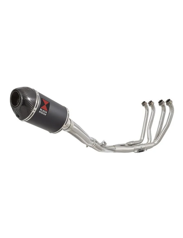 Yamaha YZF600R YZF 600 Thundercat Ligne complètes & Ovale Noir Silencieux En Inox + En Carbone Tip 200mm