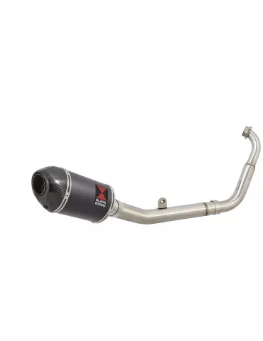 YZF-R 125 2014 - 2018 Passage Bas Diamètre XL Ligne complète & Silencieux Ovale Noir En Inox + Canule En Carbone  200mm