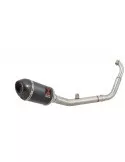 YZF-R 125 2014 - 2018 Passage Bas Diamètre XL Ligne complète & Silencieux Ovale Noir En Inox + Canule En Carbone  200mm