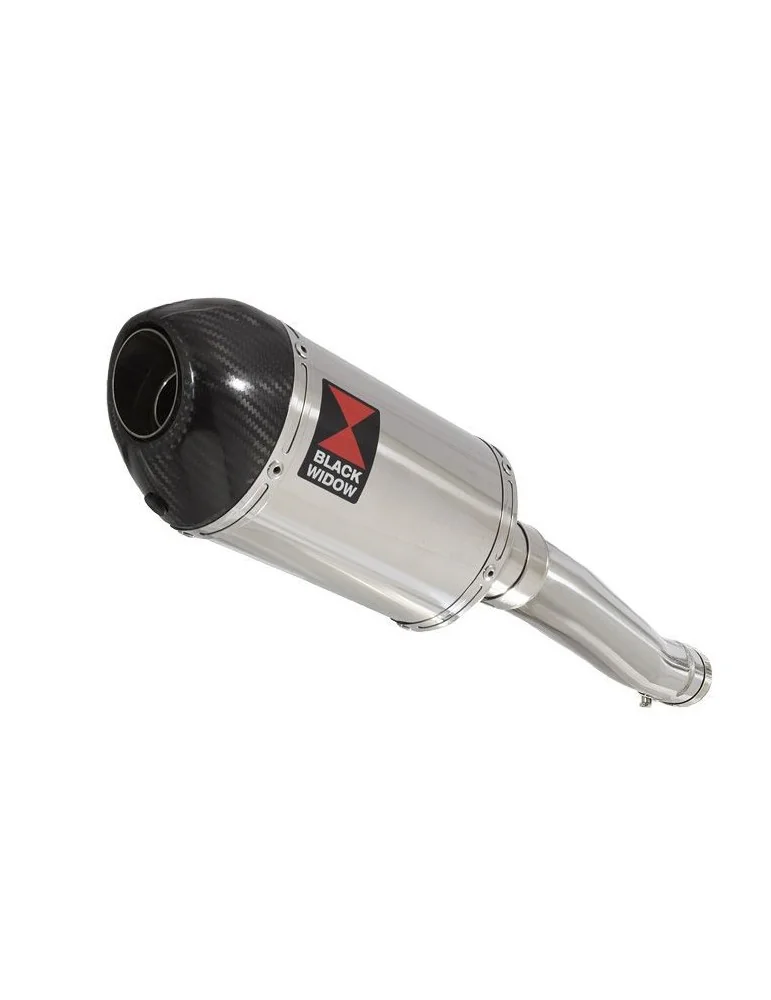 YZF750R YZF750 Tube de raccord et Silencieux Ovale En Inox + Canule En Carbone 200ST 200mm