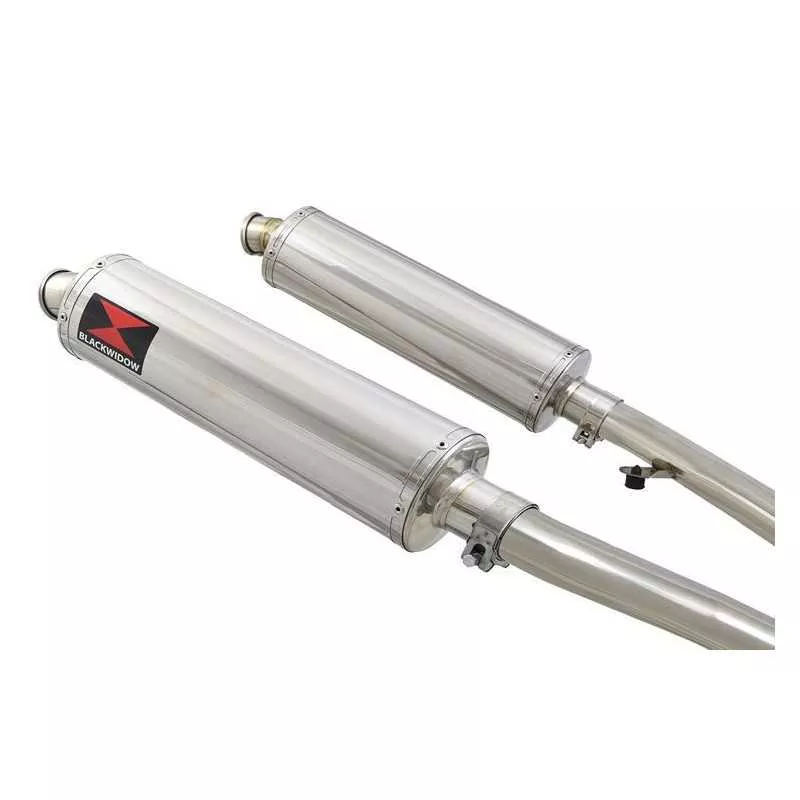 ZZR600 ZZR 600 4-2 exhaust linkpipes et Rond Silencieux En Inox 450mm