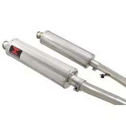 ZZR400 ZZR 400 4-2 exhaust linkpipes et Rond Silencieux En Inox 450mm