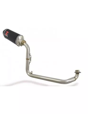 MSX 125 GROM 1-1 Ligne complète & Silencieux Ovale Noir En Inox + Carbone Tip 300mm
