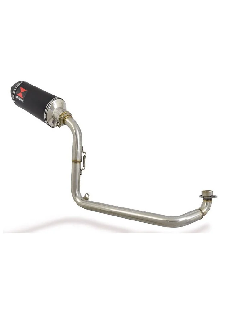 MSX 125 GROM 1-1 Ligne complète & Silencieux Ovale Noir En Inox + Carbone Tip 300mm