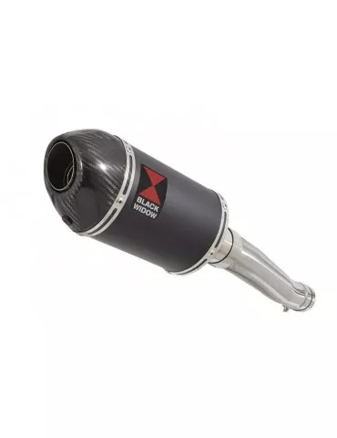 YZF750R YZF750 Tube de raccord et Silencieux Ovale Noir En Inox + Canule En Carbone BC20V 200mm