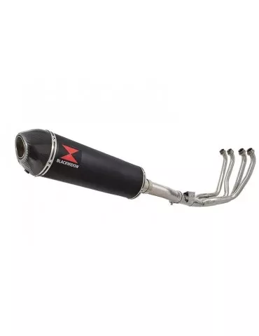 YZF1000 YZF1000R 1996-2003 Thunderace Ligne complète & Silencieux Ovale Noir En Inox + Canule en Carbone 400mm