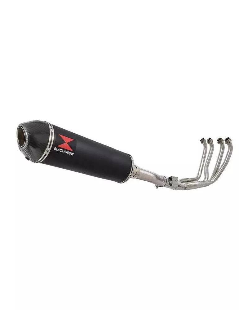 YZF1000 YZF1000R 1996-2003 Thunderace Ligne complète & Silencieux Ovale Noir En Inox + Canule en Carbone 400mm