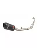 YZF-R 125 2008 - 2013 Passage Bas Diamètre XL Ligne complète & Silencieux Ovale En Carbone 200mm