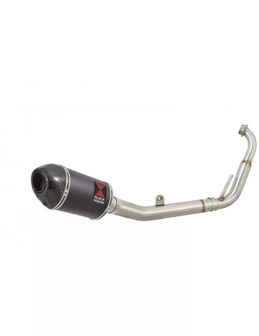 YZF-R 125 2008 - 2013 Passage Bas Diamètre XL Ligne complète & Silencieux Ovale Noir En Inox + Canule En Carbone 200mm