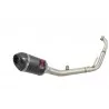 YZF-R 125 2008 - 2013 Passage Bas Diamètre XL Ligne complète & Silencieux Ovale Noir En Inox + Canule En Carbone 200mm
