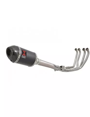 YZF1000 YZF1000R 1996-2003 Thunderace Ligne complète & Silencieux Ovale Noir En Inox + Canule en Carbone 200mm