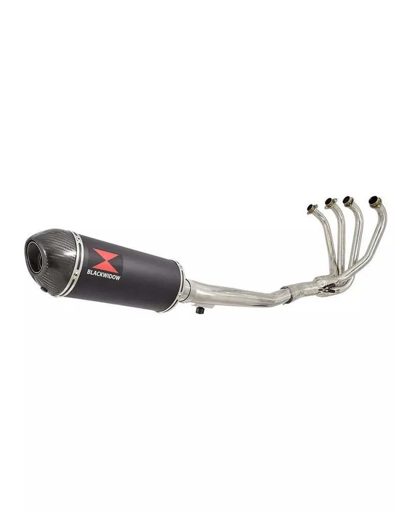 GSF 1200 GSF1200 Bandit 1995-2006 Ligne complète & Silencieux Ovale Noir En Inox + Canule En Carbone 300mm