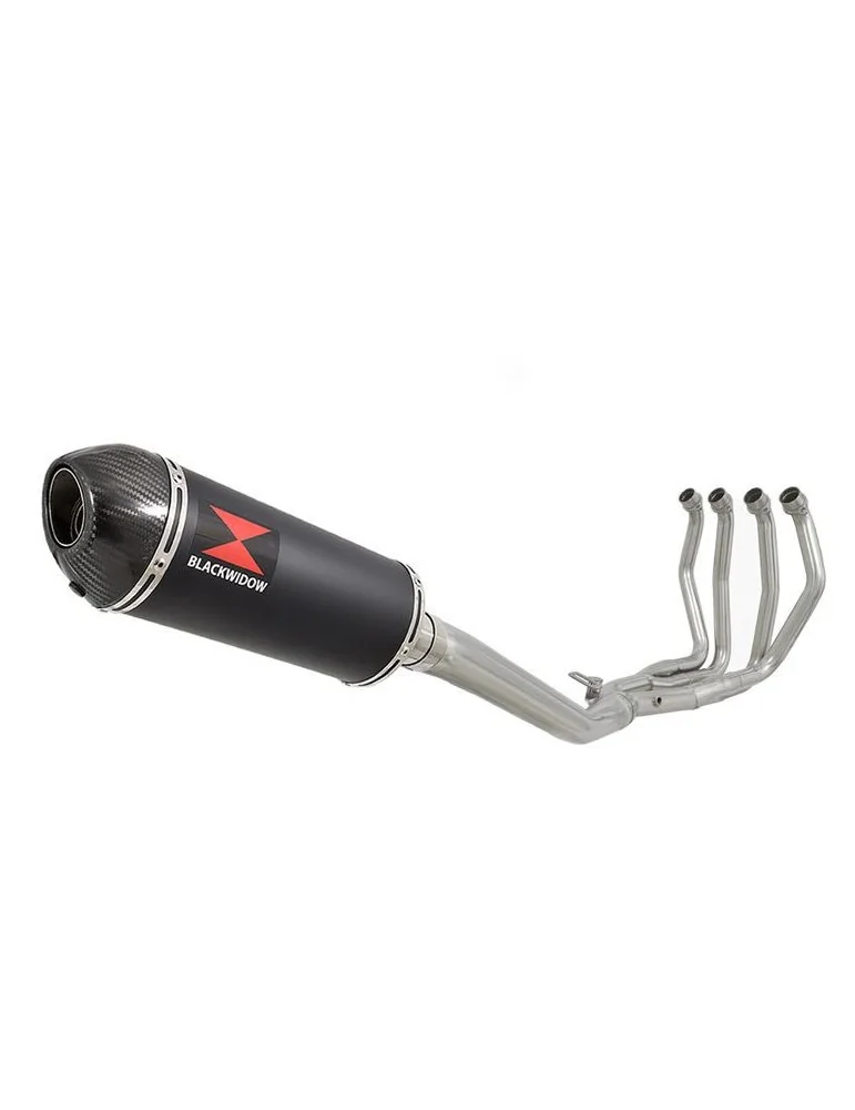 GSX1300R GSX 1300 R HAYABUSA 1999-2007 4-1 Ligne complète & Silencieux Ovale Noir En Inox + Canule En Carbone 300mm