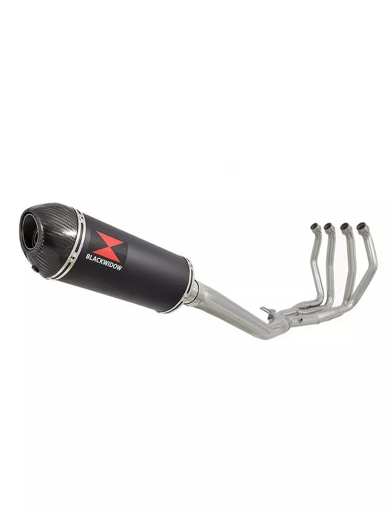 GSX1300R GSX 1300 R HAYABUSA 1999-2007 4-1 Ligne complète & Silencieux Ovale Noir En Inox + Canule En Carbone 300mm