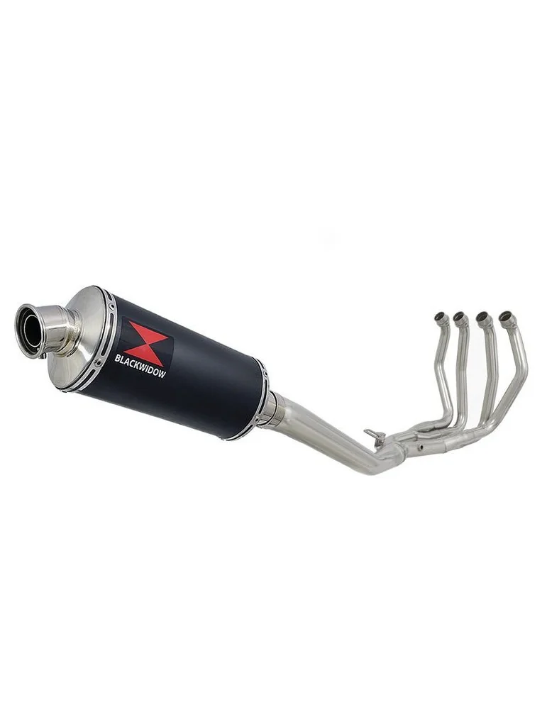 GSX1300R GSX 1300 R HAYABUSA 1999-2007 4-1 Ligne complète & Silencieux Ovale Noir En Inox 300mm