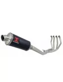 GSX1300R GSX 1300 R HAYABUSA 1999-2007 4-1 Ligne complète & Silencieux Ovale Noir En Inox 300mm